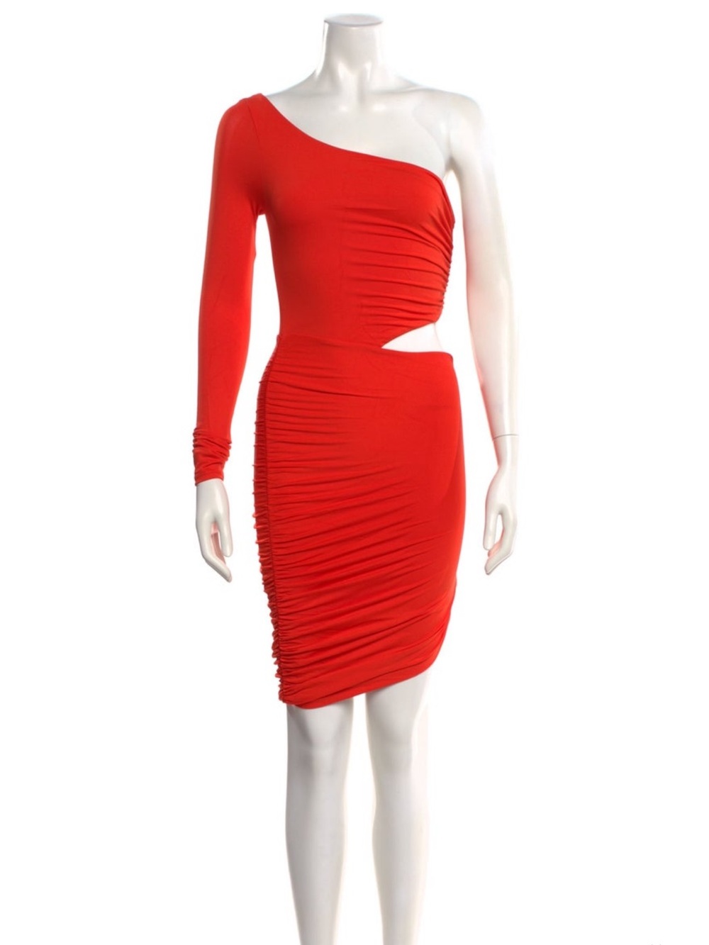 ALIX NYC One-Shoulder Cutout Ruched Bodycon Dress